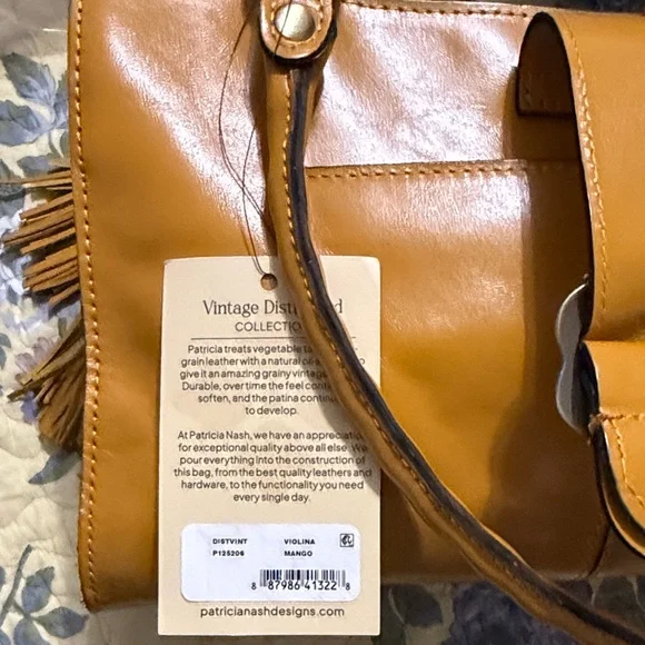 Patricia Nash Mustard Yellow Shoulder Bag - NWT - Picture 8 of 13